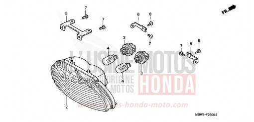 TAILLIGHT (CBR600F/F44) CBR600F3 de 2003